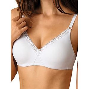 Nur Die Katoenen kanten beha voor dames, wit, 85B