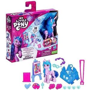 My Little Pony: Make Your Mark Izzy Moonbow-speelfiguur met Cutie Mark-betovering - Hoef op het hart-pony van 7,5 cm voor kinderen vanaf 5 jaar