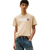 Tommy Jeans - T-shirt - Kaki - Regular Fit - Korte Mouwen