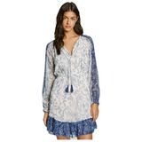 Pepe Jeans - Denise - Damesjurk - Korte Jurk - V-hals - Bloemenpatronen