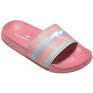 KangaROOS K-es Magic Slides voor dames, Daisy Pink Rainbow, 35 EU