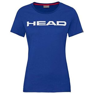 HEAD Dames Club Lucy T-shirt, Royal Blauw/Wit, Klein