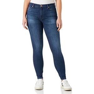 7 For All Mankind Hw Skinny Slim Illusion Jeans voor dames, Donkerblauw, 44