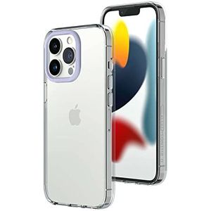 RHINOSHIELD Crystal Clear Case Compatible with [iPhone 13 Pro Max] | Advanced Yellowing Resistance, High Transparency, Protective and Customizable Clear Phone Case - Lavender Camera Ring