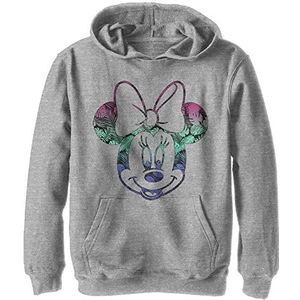 Kids' Disney Classic Mickey Tropic Fill Minnie Youth Pullover Hoodie, Athletic Heather, Large, Athletic Heather, L