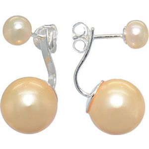 Melina dames oorbellen Vario-Duo oorstekers oorhangers combinatie parel 925 zilver - 1500212