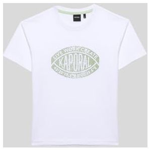Kaporal, T-shirt, model OKIDO, jongens, wit, 14 A; regular fit, korte mouwen, ronde hals, Wit, 14 Jaren