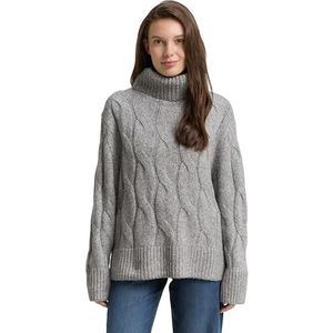 TOM TAILOR - Trui - Grijs - Losse Pasvorm - Lange Mouwen