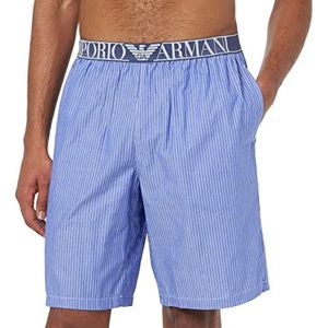 Emporio Armani Underwear Heren Heren Yarn Dyed Bermuda Shorts Pants, Vert.Stripe Lichtblu, S, vert.stripe lichtblu, S