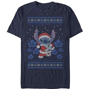 Disney Lilo & Stitch - Holiday Stitch Unisex Crew neck T-Shirt Navy blue L