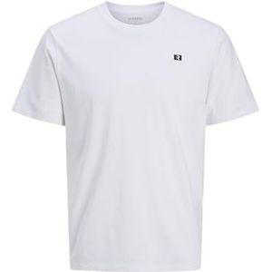 JJ REBEL Jrebflag Rebel Logo Tee Ss Crew Neck voor heren, wit, M