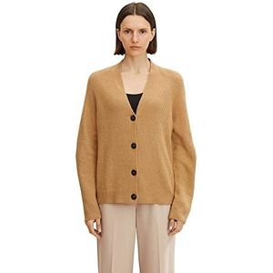 TOM TAILOR Dames Basic cardigan 1033279, 30263 - Soft Light Camel Melange, L