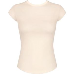 Sloggi Go Ribbed T-shirt voor dames, Angora., M