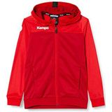Kempa Prime Multi Jacket Handbal jas met capuchon voor heren, rood chili/rood, XXL