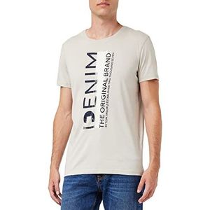 TOM TAILOR Denim Uomini T-shirt met print 1034728, 11754 - Light Dove Grey, S
