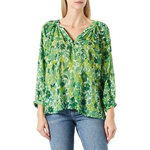 Part Two Erdonae Relaxed Fit 3/4 mouwen blouse dames, Green Gradient Print, 46