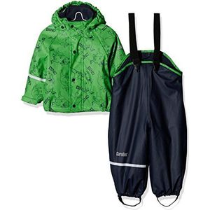 CareTec Baby en kinderen regenjas en regenbroek met fleece voering in set, groen (974), 86, groen, 12-18 Maanden