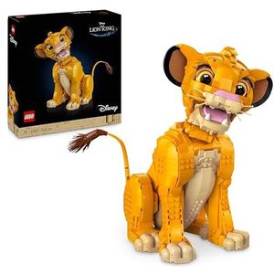 LEGO ǀ Disney Jonge Simba de Leeuwenkoning Decoratie Bouwpakket voor Volwassenen met Dieren Figuur, Creatieve Hobby, Nostalgisch Cadeau voor Mannen, Vrouwen en Fans van de Film 43247