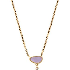 Skagen Ketting voor Vrouwen Zeeglas Paars Glazen Ketting, Lengte: 406mm+51mm, Breedte: 9.3mm, Hoogte: 9.4mm, SKJ1709710