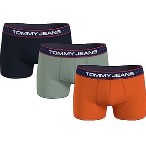 Tommy Jeans Heren Trunk, Dsrt Sky/Vervaagde Olijf/Bonf Oranje, S