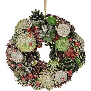 Creative Home Kerstkrans Kunstmatige Adventskrans Beige Crème | Ronde Kerstkrans ∅35cm Creative Home Kerstkrans Kunstmatige Adventskrans Beige Crème | Ronde Kerstkrans ∅35cm