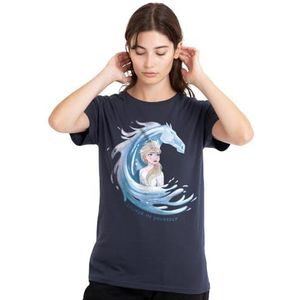mandarin creative ltd Frozen Believe in Yourself Elsa en Nokk, The Water Spirit dames T-shirt, diep marineblauw, medium, Diepe marine, M