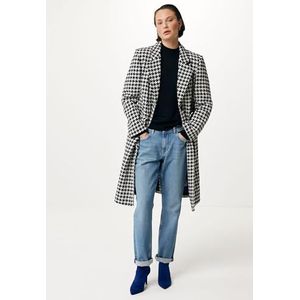 Mexx Pied De Poule Coat Damesjas, zwart, XXL