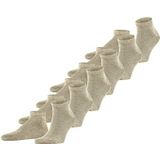 FALKE Heren Korte sokken Happy 6-Pack M SN Katoen Kort eenkleurig Multipack 6 Paren, Beige (Sand Melange 4650), 43-46