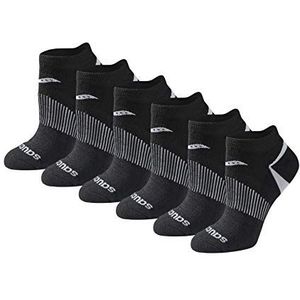 Saucony Sokken voor dames, verpakking van 6 stuks, Black Basic (6 paar)