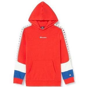 Champion Legacy Retro Sport B-Spring Terry Sweatshirt met capuchon voor kinderen en jongens, rood/wit/elektrisch blauw, 15-16 jaar