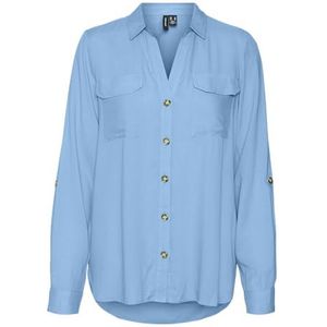 VERO MODA Vmbumpy L/S Shirt New WVN Ga Noos Blouse voor dames, Dutch Canal, XS