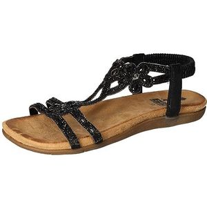 2Go Fashion 8018-802 platte sandaal voor dames, Schwarz, 36 EU, zwart, 2 UK
