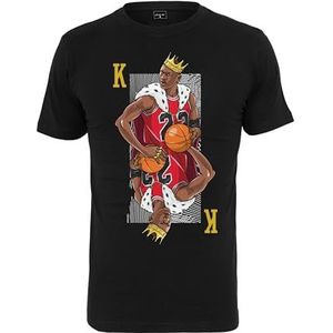 Mister Tee Heren T-shirt King Mike Tee, bovendeel met Michael Jordan print voor mannen met thema basketbal, maten XS -XXL, zwart, L