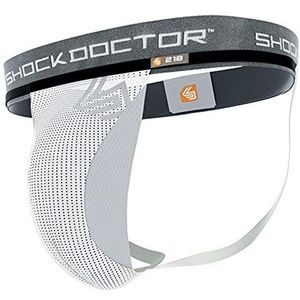 ShockDoctor heren diepe bescherming suspensorium tas zonder cup, wit, XL