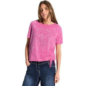 T-shirt met print en decoratie, Bloomy Pink, XS