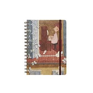 Le Nasute Notitieboek met spiraalbinding, A5, 120 vellen, met kunststof omslag, ringband, voor herinneringen, school, kantoor, grappige afbeeldingen
