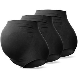 SUNNYBUY Zwangerschapsondergoed met hoge taille voor dames, naadloos, zacht hipster slipje over bult, XXL
