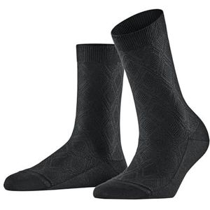 FALKE Dames Sokken New Prep W SO Katoen Gedessineerd 1 Paar, Zwart (Black 3000), 39-42
