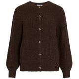 VILA - VILampe - Gebreid Vest - Donkerbruin