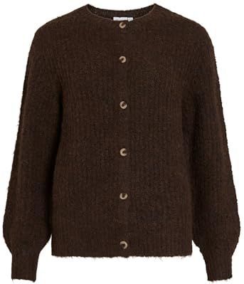 VILA - VILampe - Gebreid Vest - Donkerbruin