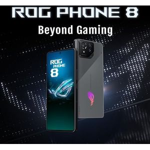 ASUS ROG Phone 8, EU Official, Rebel Grey, 12GB RAM 256GB opslag, Snapdragon 8 Gen 3, 6,78"" AMOLED 165Hz, 50MP Gimbal Camera