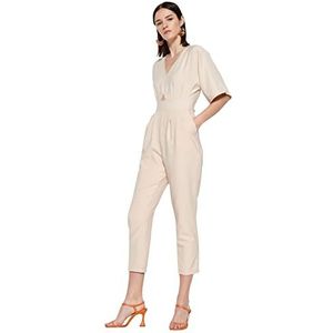 Trendyol Jumpsuit voor dames, met V-hals, gebreid, voor dames, Rots, S