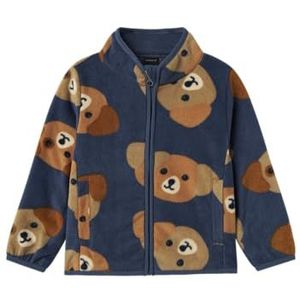 NAME IT Jongens Nmmmeeko Fleece Jacket Aop2, Vintage Indigo, Numeric_104, vintage indigo, numeric_104