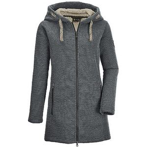 Dames - Breifleeceparka - Grijsblauw - Polyester/Viscose - Windafstotend