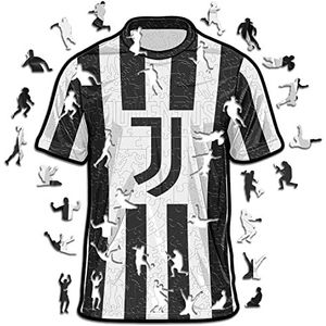 Iconic Puzzel officiële tricot-puzzel van Juventus, houten puzzel voor volwassenen en kinderen, 100% duurzaam hout, maat L, 500 stukjes