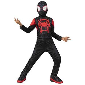Rubies Miles Morales Classico kinderkostuum jumpsuit met laarzenovertrek en masker, officiële Marvel Spiderman, Halloween, carnaval, Kerstmis en verjaardag