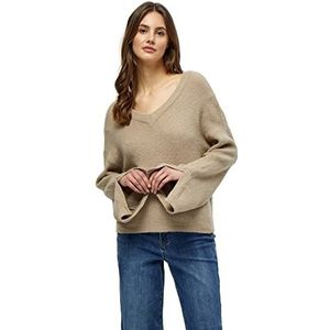 Desires Dames Kastella V-hals Trui, Cobblestone, S