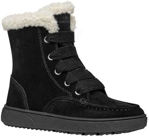 Geox J THELEVEN Girl WPF enkellaars, zwart, 10 UK kind, Zwart, 10 UK Child