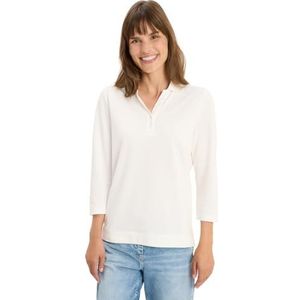 Cecil - Poloshirt - Wit - Dames - Met Knoopdetail