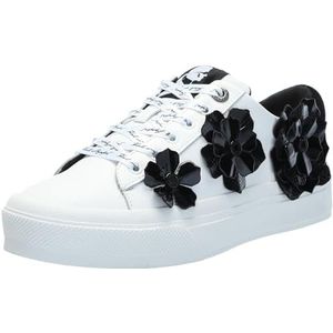 Karl Lagerfeld Paris Womens Georgia Sneaker Sneaker Sneaker, Helder Wit/Zwart, 9